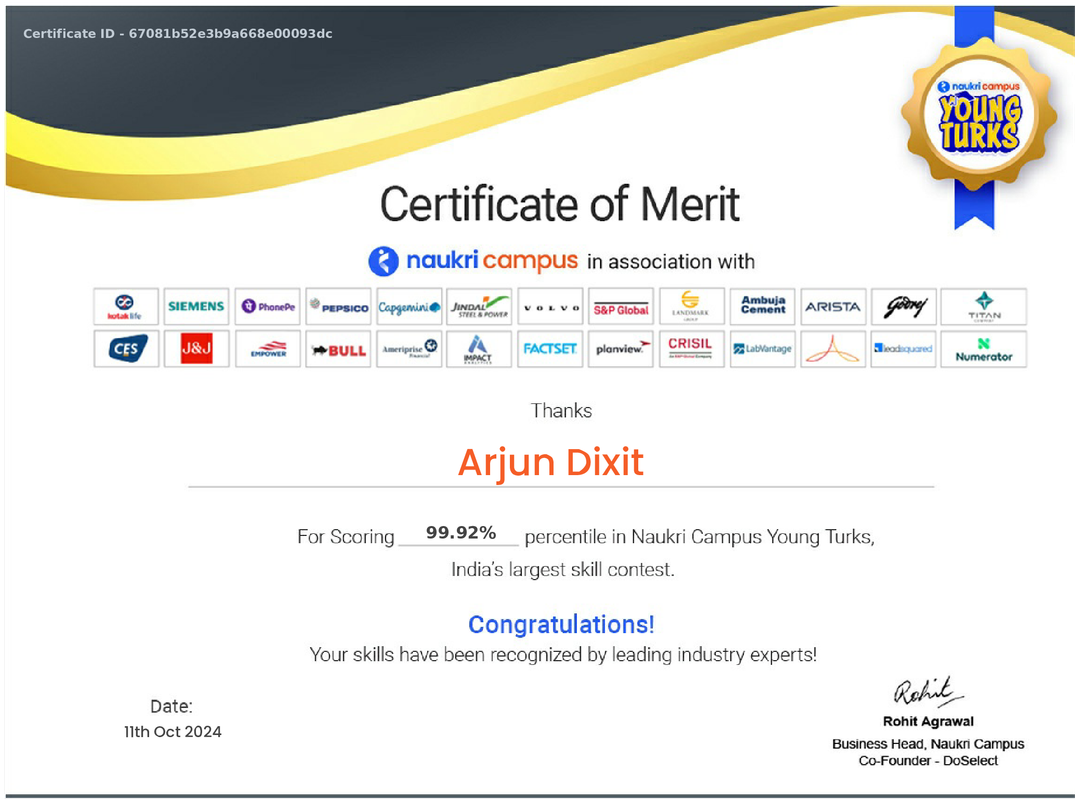 Young Turks Certificate